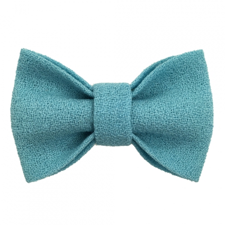 Child pastel blue bow tie, wool crepe