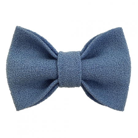 Child blue bow tie, wool crepe