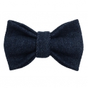 Child raw denim bow tie, cotton