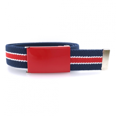 Ceinture marine boucle rouge rayures rouges et blanches