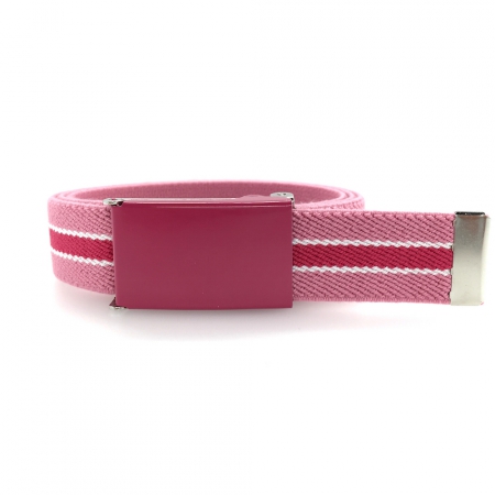 Ceinture rose boucle fushia rayures fushia et blanches