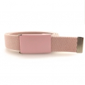 Ceinture unie rose boucle rose pâle