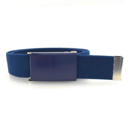 Ceinture unie bleu foncé boucle bleu foncé