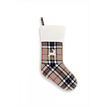 Bottes de Noël écossais beige